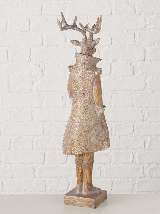 Msa Deer Figure Jenno Brown 21x17.5x62cm Polyresin