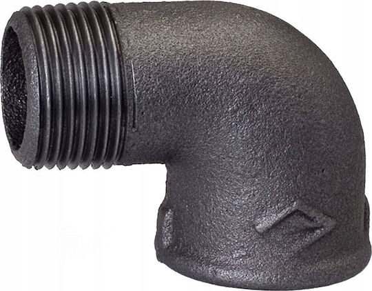 Cot 90° Nakr.wkr 1/2'' Negru