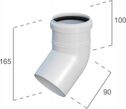 Ricom Pipe Elbow Pp 45° Dn80 Flange