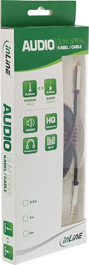 InLine Audio Cable 3.5mm Male - 3.5mm Female Silver 1m 99281
