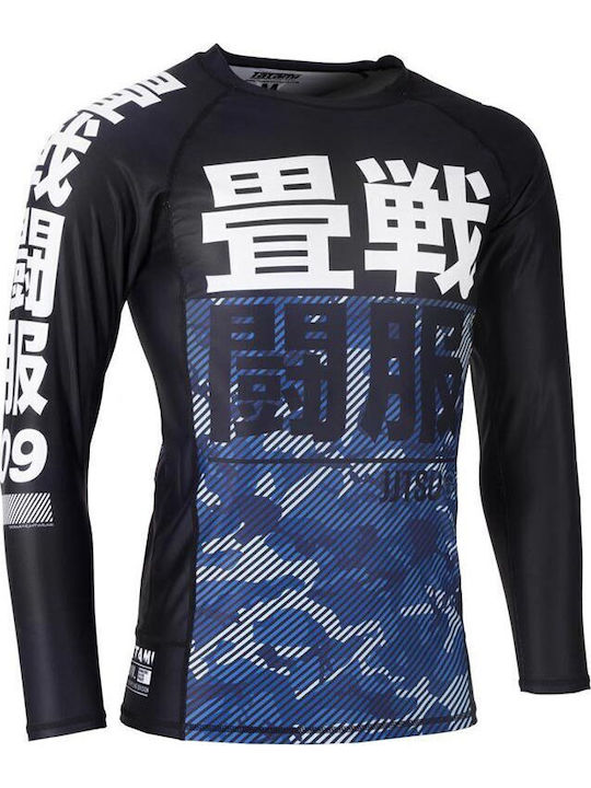 Tatami Fightwear Kinder Lange Ärmel Kampfsportshirt für Jiu-Jitsu Blau