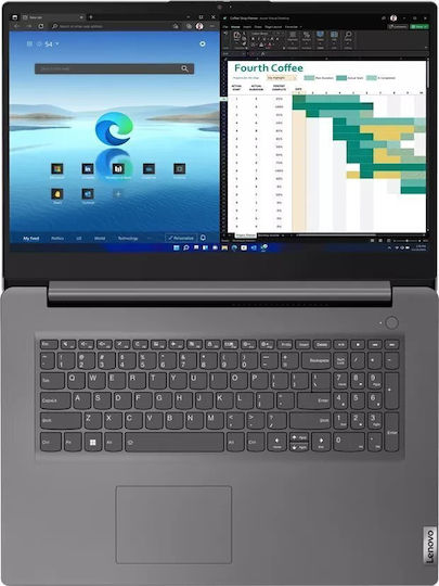 Lenovo V17 G4 IRU 17.3" IPS FHD (i7-13620H/16GB/512GB SSD/W11 Pro) Gri de fier (Tastatură US)