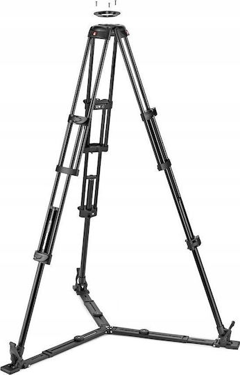 Manfrotto Stativ Twin Alu Set + 504x Kopf mit Bodenspreizer