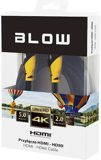 Blow HDMI 2.0 Premium High Speed 4K 60Hz HDR Cable HDMI Male - HDMI Male 5m Yellow