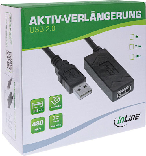 Manhattan USB 2.0 Cablu USB-A - USB-A female 5m