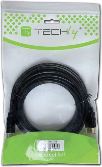 Techly HDMI 1.4 High Speed 1080p 120Hz Cable HDMI male - HDMI male 5m Μαύρο