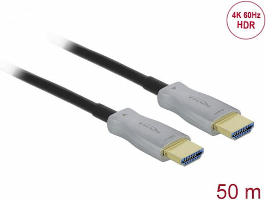 DeLock Кабел HDMI мъжки - HDMI мъжки 50м Черен