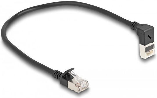 DeLock S/FTP Cat.6a Netzwerkkabel Ethernet 0.25m Schwarzes