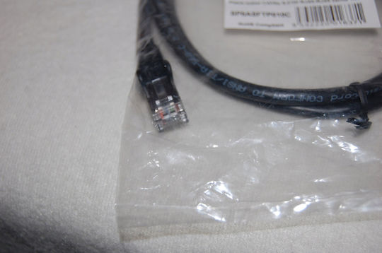 PremiumCord U/UTP Cat.6a Ethernet Network Cable 1m Black