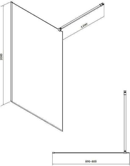 Cersanit Cabinet Duș cu Glisare Ușă 90x200cm Chrome