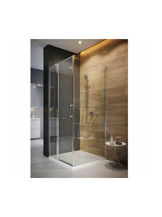 Cersanit Kabine für Dusche mit Aufklappbar Tür 80x195cm