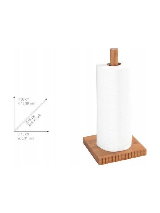 Wenko Βάση για Χαρτί Κουζίνας Ξύλινη Καφέ 15x33cm