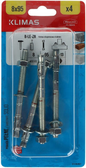 Anchor Bolts Le-Zn 8x95 4 Pieces