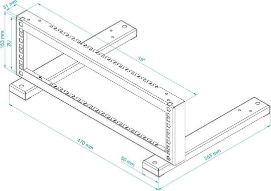 Rack Rack Str19-2u-b Stalflex