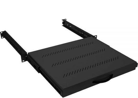 19" Rack-mounted Shelf Depth 350mm Load Capacity 30kg Black Ral9005