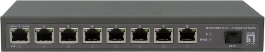 Level One GEP-0925 Unmanaged L2 PoE+ Switch με 8 Θύρες Ethernet και 1 SFP Θύρα