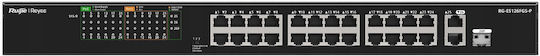 Ruijie RG-ES126FGS-P Unmanaged L2 PoE Switch with 26 Gigabit Ethernet (1Gbps) Ports and 1 SFP Port