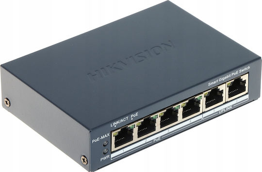 Hikvision DS-3E1506P-EI(O-STD) Managed L2 PoE+ Switch με 4 Θύρες Gigabit (1Gbps) Ethernet