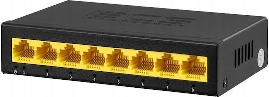 BCS BCS B-S08G Verwaltet L2 Switch mit 8 Ports Gigabit (1Gbps) Ethernet