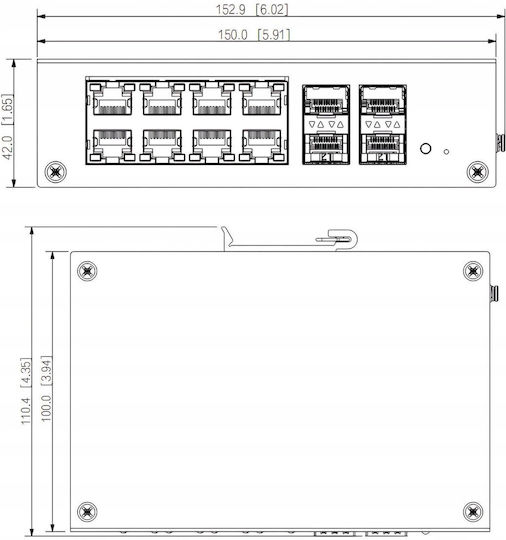Dahua HS4412-8ET-120 Managed L2 PoE++ Switch with 8 Ethernet Ports and 4 SFP Ports