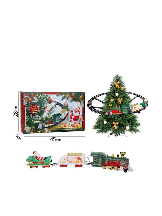 Christmas Train Tracks Tree Light Sound Smoke 21 Pieces No3299-96 89cm