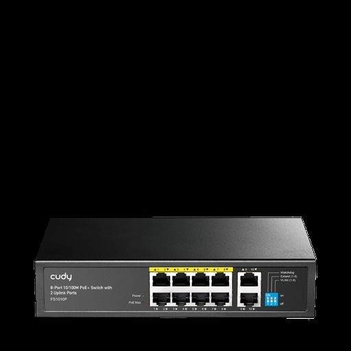 Cudy FS1010P v3 Unverwaltet L2 PoE+ Switch mit 8 Ports Ethernet