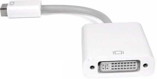 Qoltec Convertor mini DVI masculin în DVI-I feminin Alb 1buc 50517