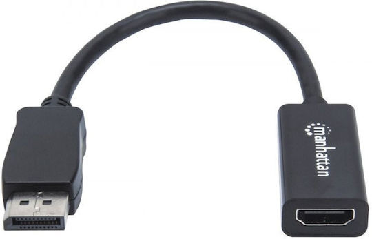 Manhattan Μετατροπέας DisplayPort male σε HDMI female 1τμχ 151634