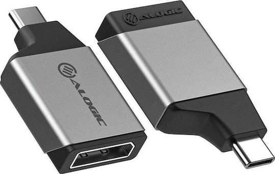 Alogic Конвертор USB-C мъжки към DisplayPort женски Сив 1бр
