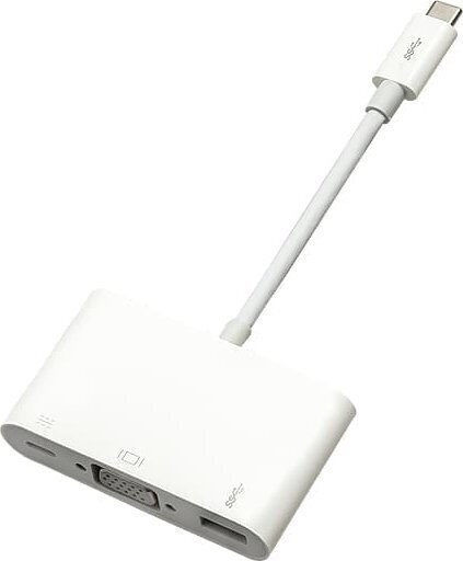 Blow Μετατροπέας USB-C male σε USB-A / USB-C / VGA female Λευκό 1τμχ 76-102