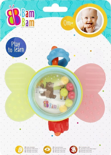 Bambam Bam Bam Baby Rattle Butterfly 15x20x8 B C 24/96
