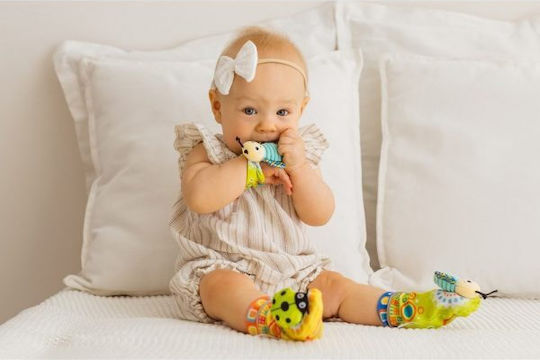 Bali Bazoo Baby Rasseln Socken Handgelenk Rassel Green Beetle Bee