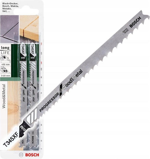 Bosch T 345 Xf Jig Saw Blades 108 Mm Bim Metal 2 Pieces