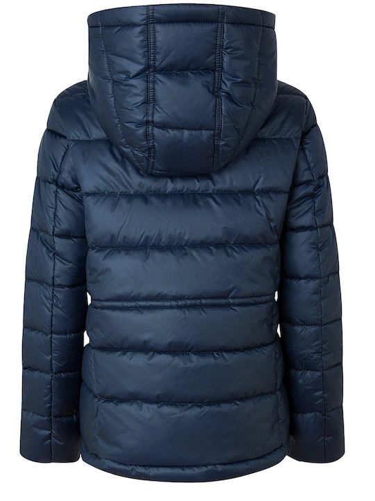 Camille Κοντό Γυναικείο Puffer Μπουφάν για Χειμώνα Navy Μπλε