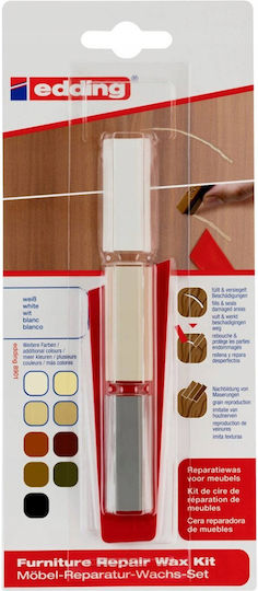 Edding 8901 4-8901-1-4049 Furniture Repair Partition Wax Set White