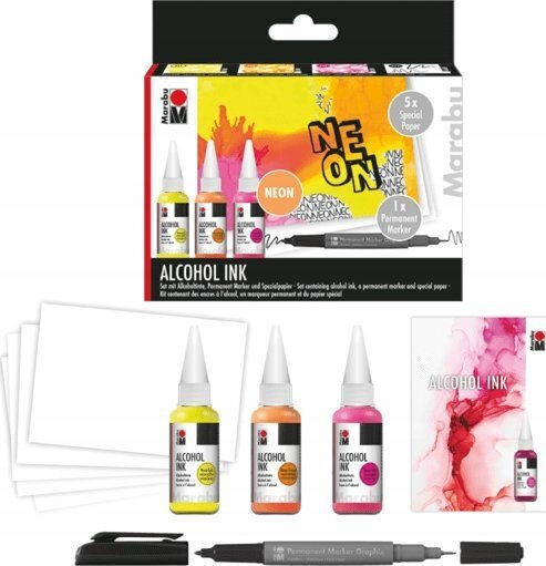 Alcohol Ink Set Smartmax Marabu Neon 3x20ml