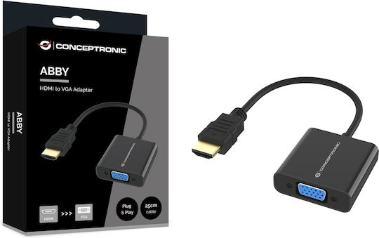 Conceptronic Converter HDMI male to VGA male 1pcs ABBY20B