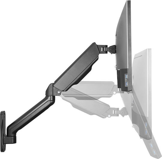 Deltaco Монтиран на стена Стойка Монитор до 32" с Рамо Черна (ARM-0360)