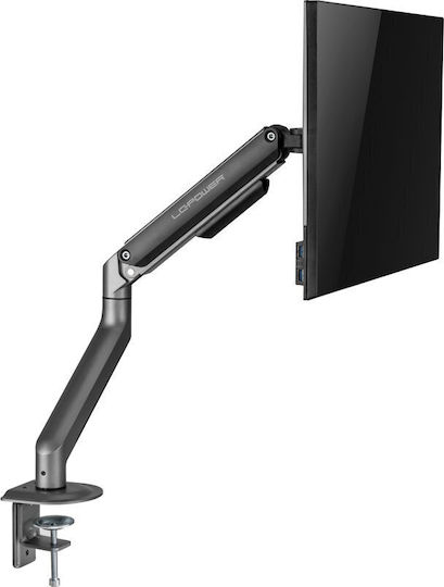 LC-Power Stand Desk Mounted Monitor up to 32" with Arm Silver (LC-EQ-A32B)