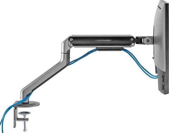 LC-Power Stand Desk Mounted Monitor up to 32" with Arm Silver (LC-EQ-A32B)
