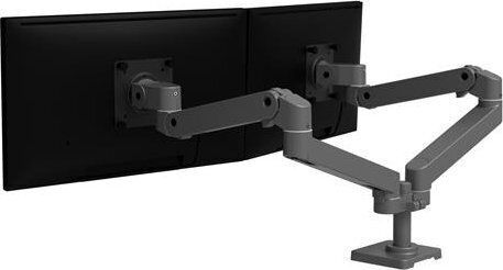 Ergotron LX Pro Dual Βάση Γραφείου για 2 Οθόνες έως 27" με Βραχίονα Γκρι