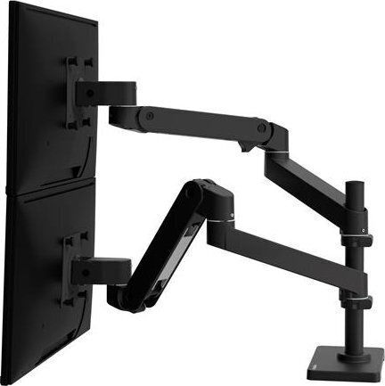 Ergotron LX Pro Dual Stacking Arm Βάση Γραφείου για 2 Οθόνες έως 24" με Βραχίονα