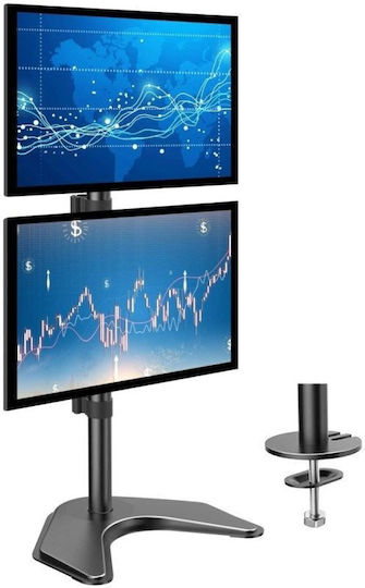 Techly Halterung Auf dem Schreibtisch für 2 Monitore bis 27" mit Arm (ICA-LCD-2520V)