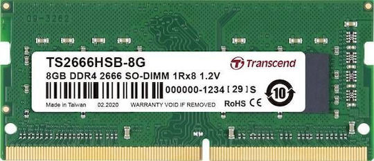 Transcend 8GB DDR4 RAM with 2666 Speed for Laptop