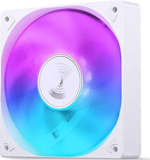 Jonsbo SL-120CW Case Fan 120mm (1500rpm) With RGB Lighting And 3-Pin Connection White