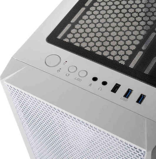 Raijintek Silenos MS Gaming Middle Tower Carcasă Calculator cu Fereastră Laterală Alb