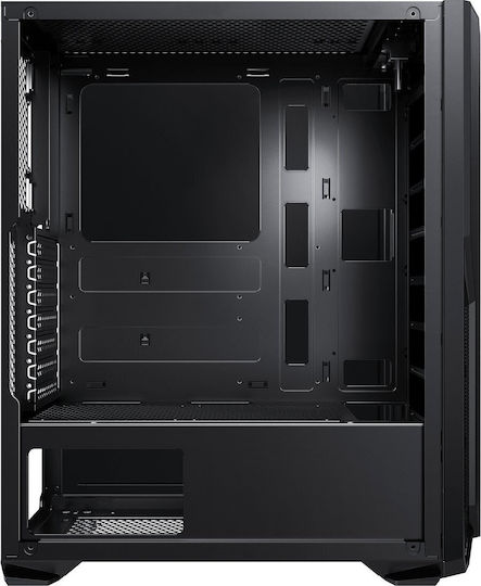 MS-Tech Fighter V310 Gaming Midi Tower Κουτί Υπολογιστή με Πλαϊνό Παράθυρο Μαύρο