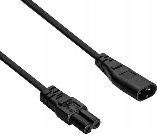 Akyga IEC C7 / IEC C8 Power Cable Length 1.5m Black