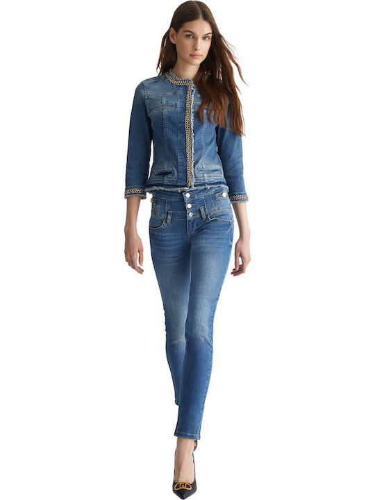 Kate Kurz Damen Jeansjacke Blau