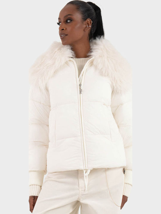 Damen Bikerjacke White